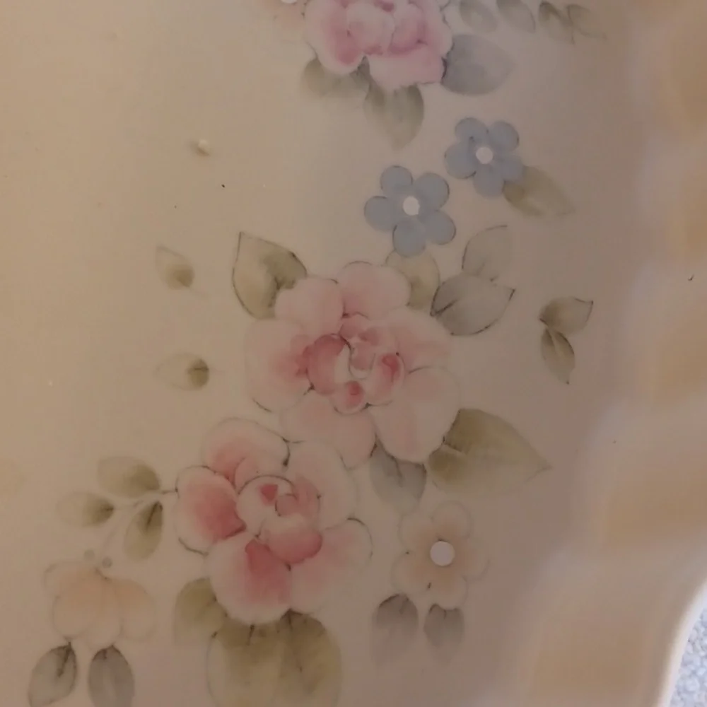 Heart-Shaped Floral Baking Dish Pfaltzgraff Oven And Microwave Safe⁰